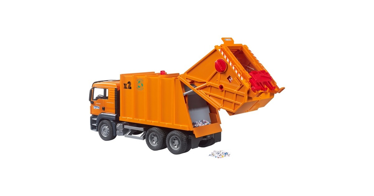 BRUDER 03760 Camion dei rifiuti MAN TGS BRUDER