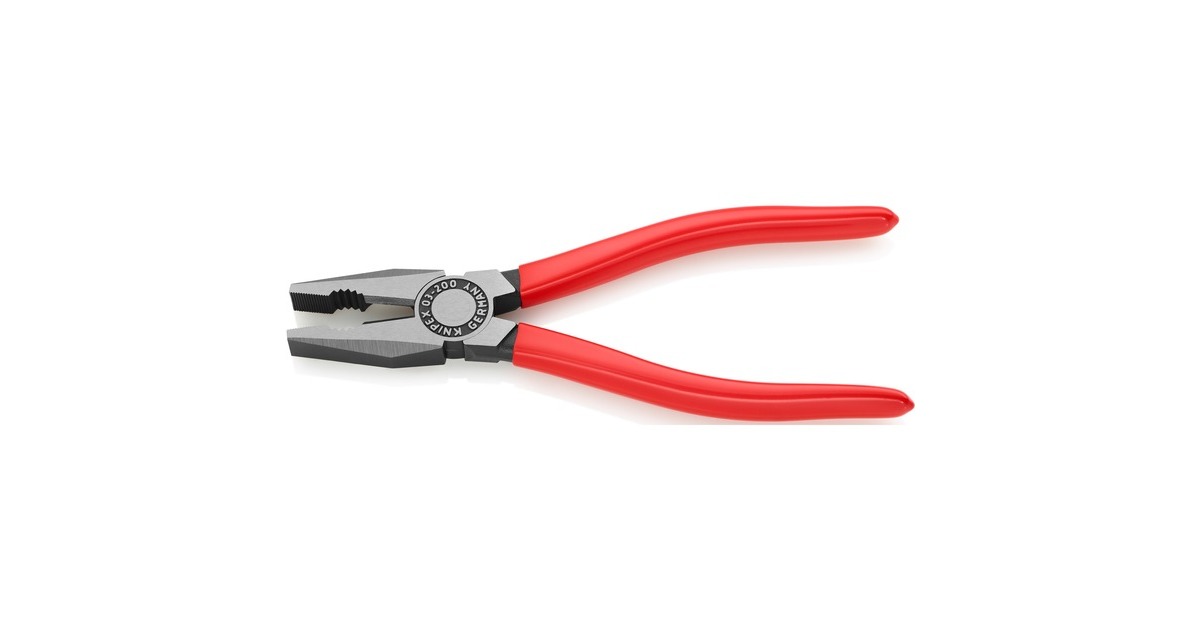 Knipex 03 01 200 pinza Pinze da elettricista rosso, Pinze da elettricista,  Acciaio, Plastica, Rosso, 20 cm, 276 g