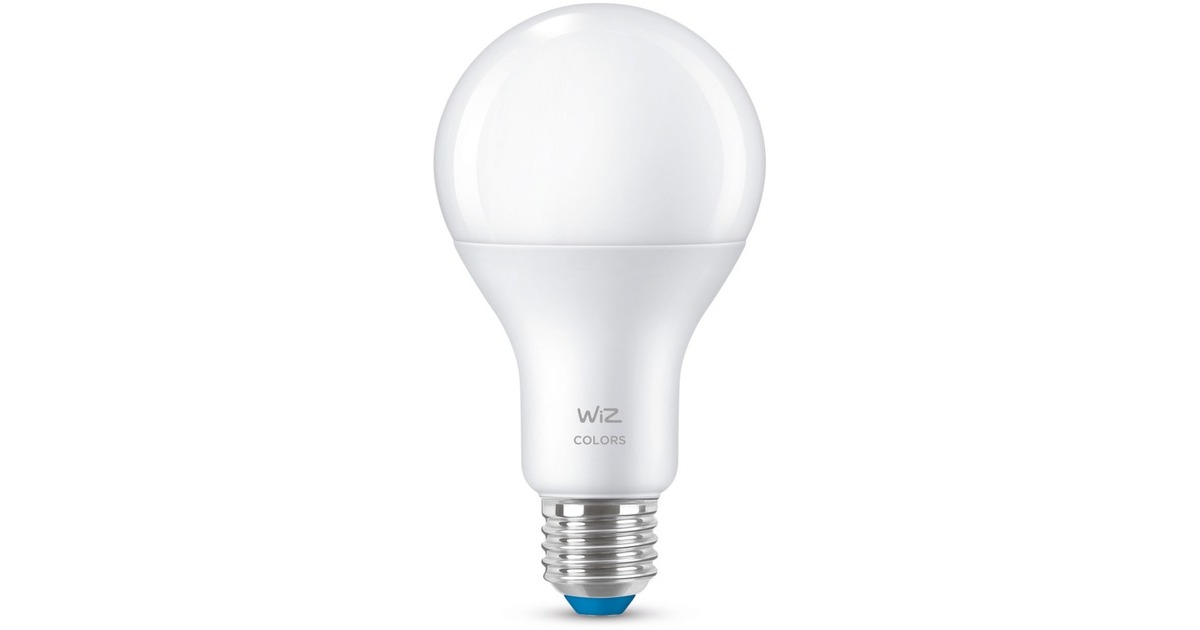 WiZ Lampadina Smart Dimmerabile Luce Bianca o Colorata Attacco E27 100W  Goccia Lampadina intelligente, Bianco, Wi-Fi, E27, Multi, 2200 K