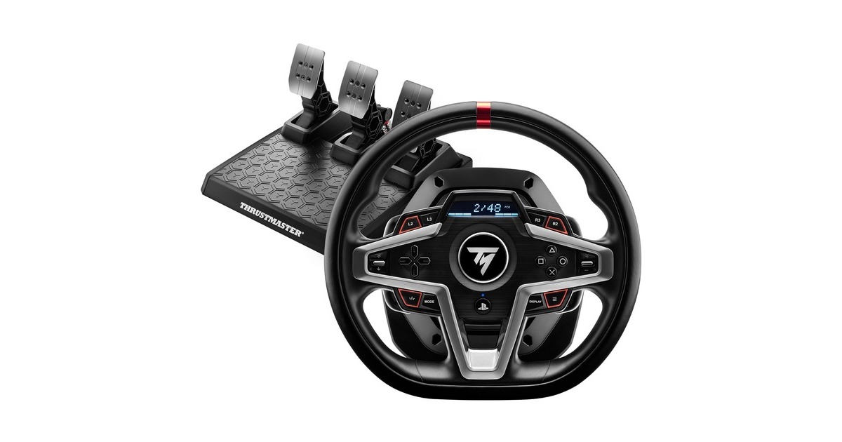 Thrustmaster T248 Nero Sterzo + Pedali PC, PlayStation 4, PlayStation 5 Nero/Argento,  Sterzo + Pedali, PC, PlayStation 4, PlayStation 5, Cablato, Nero, Cavo, 5,7  kg