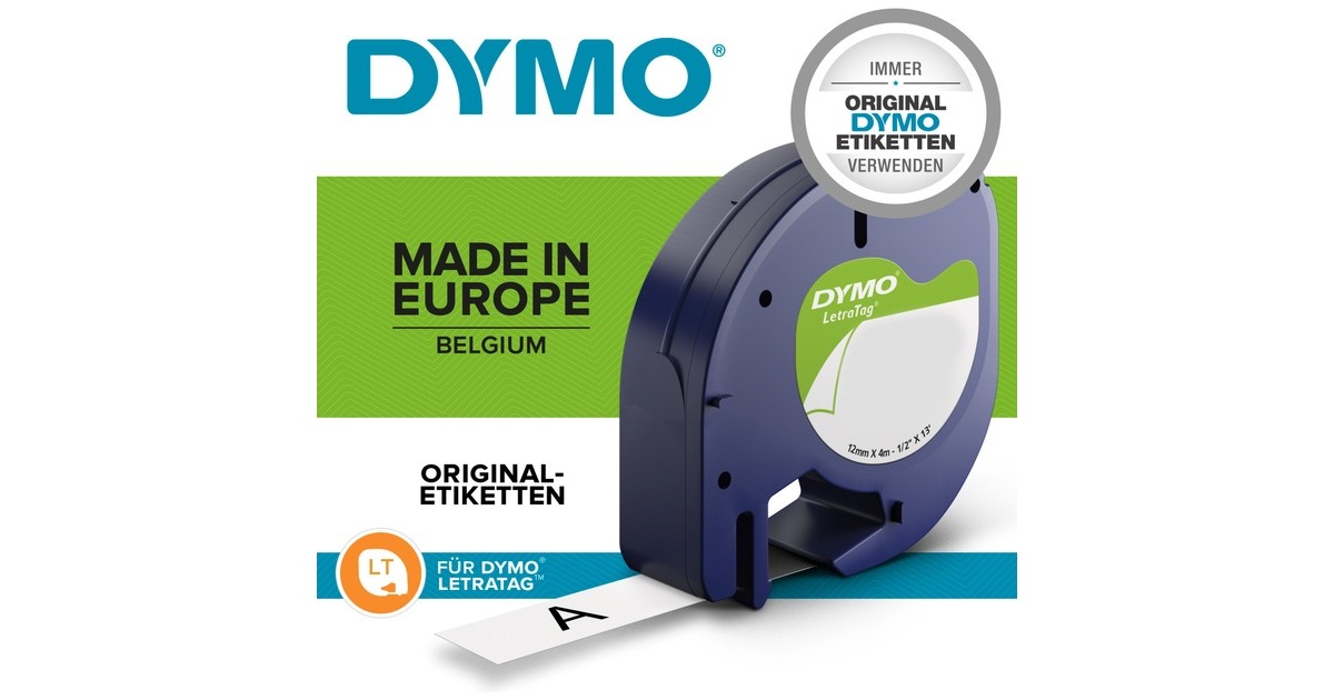 Dymo LetraTag LT-100H - Monocromatico, Etichettatrice, Nero/Blu :  : Cancelleria e prodotti per ufficio