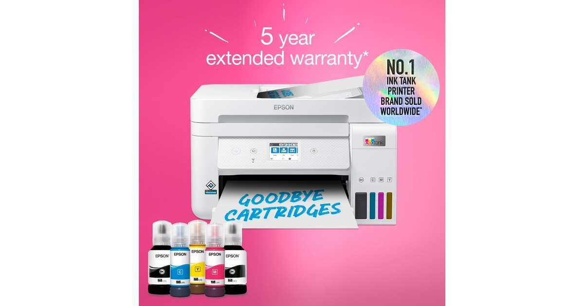 Epson EcoTank ET-4856 bianco, Ad inchiostro, Stampa a colori, 4800 x 1200  DPI, A4, Stampa diretta, Bianco