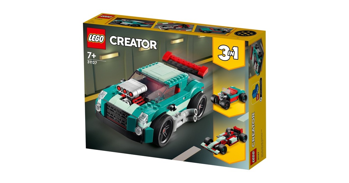 LEGO Creator 3 in 1 Street Racer, Macchine Giocattolo, Auto da