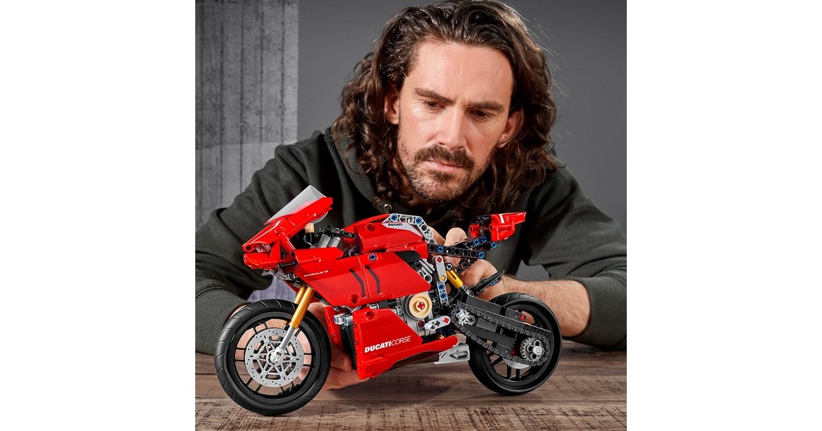 LEGO Technic 42107 Ducati Panigale V4 R, Moto Giocattolo da