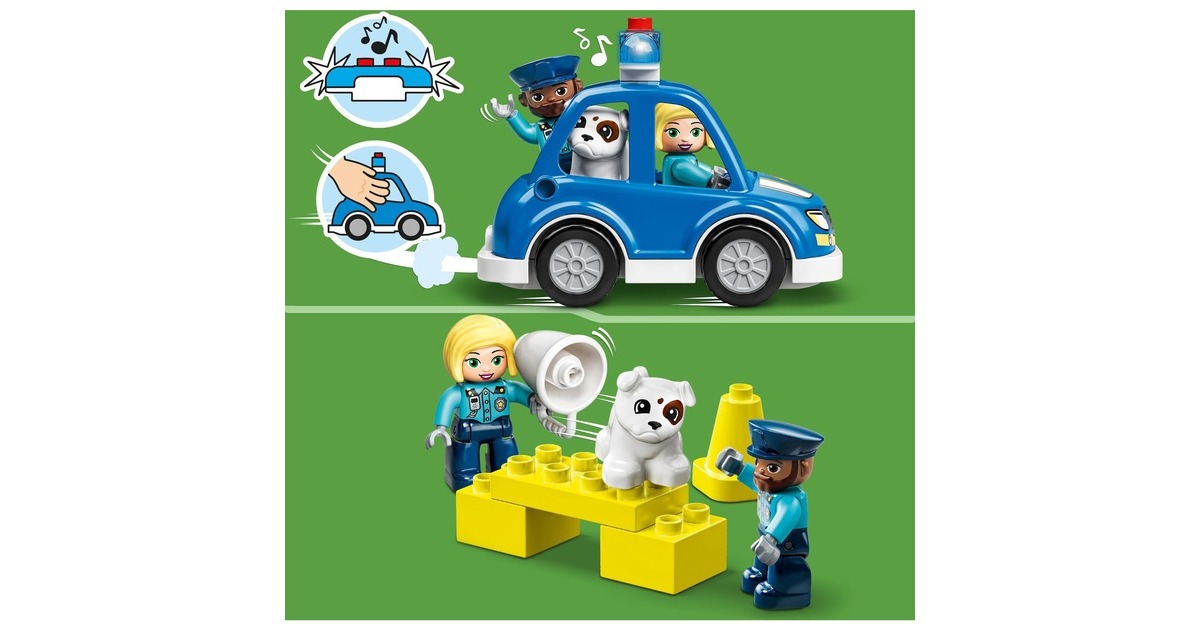 Lego DUPLO Stazione di Polizia ed elicottero Rescue Set da costruzione, 2  anno/i, Plastica, 40 pz, 909 g