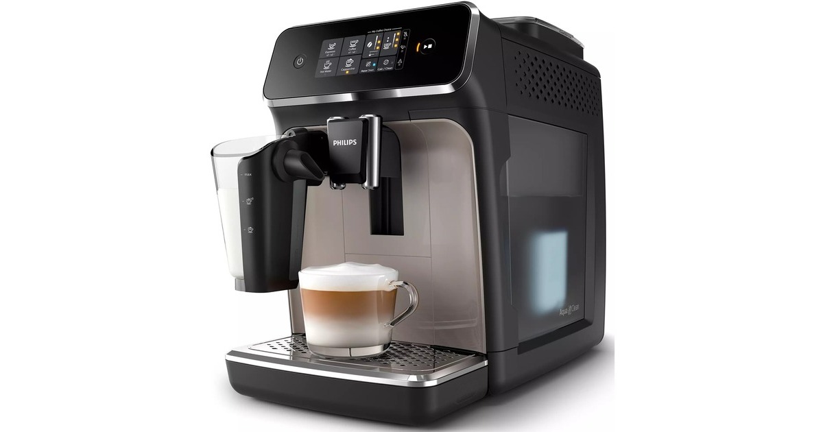 Philips Series 2200 EP2235/40 Macchina da caffè automatica Nero/marrone  zinco, Macchina per espresso, 1,8 L, Chicchi di caffè, Macinatore  integrato, 1500 W, Nero, Marrone