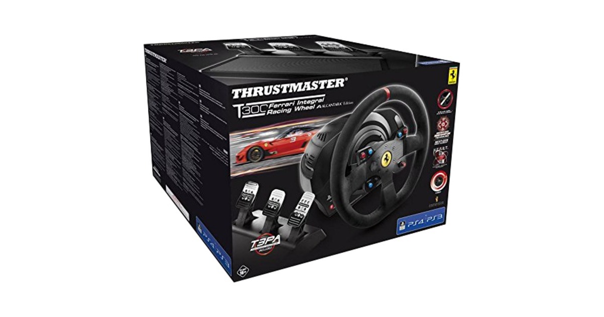 Thrustmaster T300 Ferrari Integral Racing Wheel Alcantara Edition Nero  Sterzo + Pedali Analogico/Digitale PC, PlayStation 4