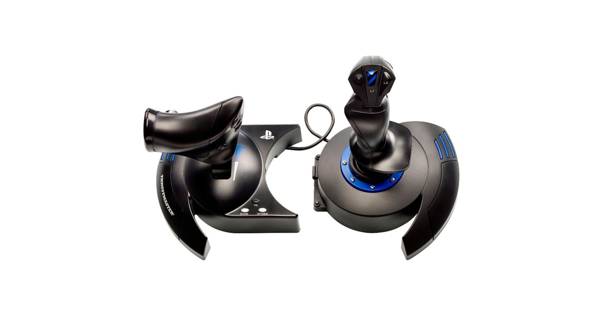 Thrustmaster T.Flight Hotas 4 Nero, Blu USB 2.0 Joystick Digitale PC,  PlayStation 4 Nero, Joystick, PC, PlayStation 4, Digitale, Cablato, USB  2.0, Nero, Blu