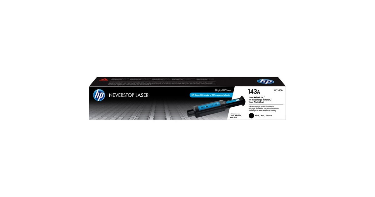 HP Kit ricarica toner nero originale Neverstop 143A 2500 pagine, Nero, 1 pz