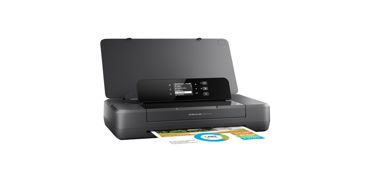 HP Officejet Stampante portatile 200, Stampa, Stampa da porta USB frontale  Nero, Stampa, Stampa da porta USB frontale, A colori, 4800 x 1200 DPI, 2,  A4, 500 pagine per mese, 10 ppm