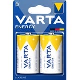 VARTA ENERGY D Batteria monouso Alcalino Batteria monouso, D, Alcalino, 1,5 V, 2 pz, Blu, Giallo