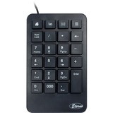 Inter-Tech KB-120 tastierino numerico Universale USB Nero Nero, USB, 23, Universale, 1,4 m, Nero