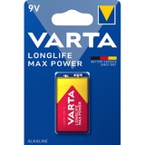 VARTA 9V Batteria monouso Alcalino Batteria monouso, 9V, Alcalino, 9 V, 1 pz, Arancione, Rosso