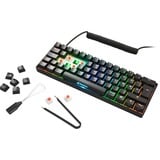 Sharkoon SGK50 S4 tastiera USB QWERTZ Tedesco Nero Nero, 60%, USB, QWERTZ, LED RGB, Nero