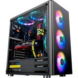 Thermaltake V200 TG RGB Midi Tower Nero Nero, Midi Tower, PC, Nero, ATX, micro ATX, Mini-ITX, SPCC, Giocare