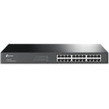 TP-Link Switch 24-porte Gigabit Rack Unmanaged Nero, Non gestito, Gigabit Ethernet (10/100/1000), Full duplex, Montaggio rack, 1U, Vendita al dettaglio