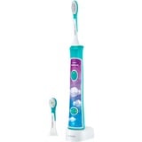 Philips Sonicare For Kids Spazzolino elettrico HX6322/04 turchese, Bambino, Spazzolino elettrico sonico, 62000 movimenti per minuto, Blu, 2 min, LED