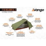 Vango TEUHELIUM000002, F10 Helium UL 2 verde scuro