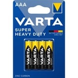 VARTA Superlife AAA Batteria monouso Mini Stilo AAA Alcalino Batteria monouso, Mini Stilo AAA, Alcalino, 1,5 V, 4 pz, Multicolore