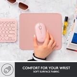 Logitech Mouse Pad Studio Series Rosa rosa, Rosa, Monocromatico, Nylon, Poliestere, Gomma, Barra appoggiaferro antiscivolo