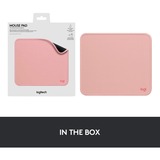 Logitech Mouse Pad Studio Series Rosa rosa, Rosa, Monocromatico, Nylon, Poliestere, Gomma, Barra appoggiaferro antiscivolo