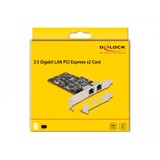 DeLOCK DeLock PCI Express x2 Karte auf 2 x RJ45 2,5 Gigabit LAN i22 