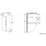 Bosch Serie 6 KSV36AIDP frigorifero Libera installazione 346 L D Acciaio inossidabile accaio, 346 L, SN-T, 39 dB, D, Acciaio inossidabile