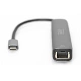 Digitus Dock USB-C™, 5 porte alluminio, 5 porte, USB tipo-C, HDMI, RJ-45, USB 3.2 Gen 1 (3.1 Gen 1) Type-A, 1.4b, 5000 Mbit/s, 3840 x 2160 Pixel, Grigio