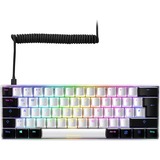 Sharkoon SGK50 S4 tastiera USB QWERTZ Tedesco Nero bianco/Nero, 60%, USB, QWERTZ, LED RGB, Nero