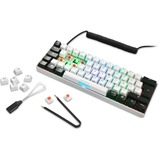 Sharkoon SGK50 S4 tastiera USB QWERTZ Tedesco Nero bianco/Nero, 60%, USB, QWERTZ, LED RGB, Nero