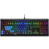 Sharkoon SKILLER SGK60 tastiera USB QWERTY Spagnolo Nero Nero, Full-size (100%), USB, Interruttore a chiave meccanica, QWERTY, LED RGB, Nero