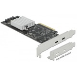 DeLOCK 89009 scheda di interfaccia e adattatore Interno USB 3.2 Gen 2 (3.1 Gen 2) PCIe, USB 3.2 Gen 2 (3.1 Gen 2), A basso profilo, PCIe 2.0, SATA a 15 pin, 20 Gbit/s