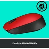 Logitech M171 mouse Ambidestro RF Wireless Ottico 1000 DPI rosso, Ambidestro, Ottico, RF Wireless, 1000 DPI, Rosso