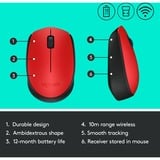 Logitech M171 mouse Ambidestro RF Wireless Ottico 1000 DPI rosso, Ambidestro, Ottico, RF Wireless, 1000 DPI, Rosso