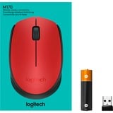 Logitech M171 mouse Ambidestro RF Wireless Ottico 1000 DPI rosso, Ambidestro, Ottico, RF Wireless, 1000 DPI, Rosso