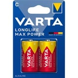 VARTA MAX TECH 2x Alkaline C Batteria monouso Alcalino Batteria monouso, C, Alcalino, 1,5 V, 2 pz, Oro, Rosso