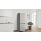 Bosch Serie 4 KGN36VICT frigorifero con congelatore Libera installazione 321 L C Acciaio inossidabile accaio, 321 L, SN-T, 9,5 kg/24h, C, Compartimento zona fresca, Acciaio inossidabile