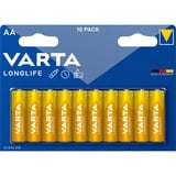 VARTA BV-LL 10 AA Batteria monouso Stilo AA Alcalino Batteria monouso, Stilo AA, Alcalino, 1,5 V, 10 pz, Blu, Giallo