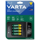 VARTA LCD SMART CHARGER+ Batteria per uso domestico AC Alcalino, Sovraccarico, Stilo AA, Mini Stilo AAA