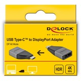 DeLOCK 64120 adattatore grafico USB 3840 x 2160 Pixel Grigio grigio/Nero, 3.2 Gen 1 (3.1 Gen 1), USB tipo-C, Uscite Displayport, 3840 x 2160 Pixel