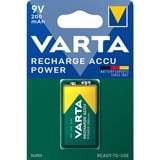 VARTA -56722/1 Batterie per uso domestico Batteria ricaricabile, 9V, Nichel-Metallo Idruro (NiMH), 8,4 V, 1 pz, 200 mAh