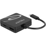 DeLOCK 63129 cavo e adattatore video 0,1 m USB tipo-C DVI + VGA + DisplayPort + HDMI Nero Nero, 0,1 m, USB tipo-C, DVI + VGA + DisplayPort + HDMI, Maschio, Femmina, Dritto