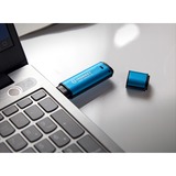 Kingston IronKey Vault Privacy 50 unità flash USB 64 GB USB tipo A 3.2 Gen 1 (3.1 Gen 1) Blu celeste/Nero, 64 GB, USB tipo A, 3.2 Gen 1 (3.1 Gen 1), 250 MB/s, Cuffia, Blu