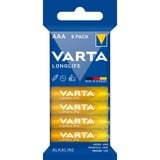 VARTA 4106 Batteria monouso Stilo AA Alcalino Batteria monouso, Stilo AA, Alcalino, 1,5 V, 8 pz, Blu, Giallo