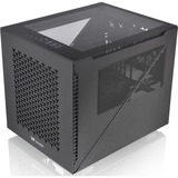 Thermaltake Divider 200 TG Air Micro Micro Tower Nero Nero, Micro Tower, PC, Nero, SPCC, Vetro temperato, Giocare, Blu, Verde, Rosso