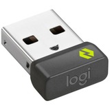 Logitech Bolt Ricevitore USB grafite, Ricevitore USB, 2 g, Nero, Verde