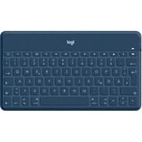 Logitech Keys-To-Go Blu Bluetooth Tedesco blu, Tedesco, 1,7 cm, 1,2 mm, Apple, iPad, iPhone, Apple TV, Blu