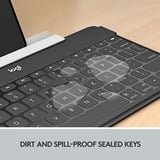 Logitech Keys-To-Go Blu Bluetooth Tedesco blu, Tedesco, 1,7 cm, 1,2 mm, Apple, iPad, iPhone, Apple TV, Blu