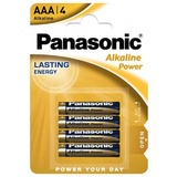 Panasonic LR03APB Batteria monouso Mini Stilo AAA Alcalino Batteria monouso, Mini Stilo AAA, Alcalino, 1,5 V, 4 pz, Blu, Oro