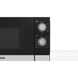 Bosch Serie 2 FFL020MS2 forno a microonde Superficie piana Solo microonde 20 L 800 W Nero, Acciaio inossidabile Nero, Superficie piana, Solo microonde, 20 L, 800 W, Manopola, Nero, Acciaio inossidabile